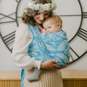 Hordozókendő - Tavaszi szél "Türkiz álom"